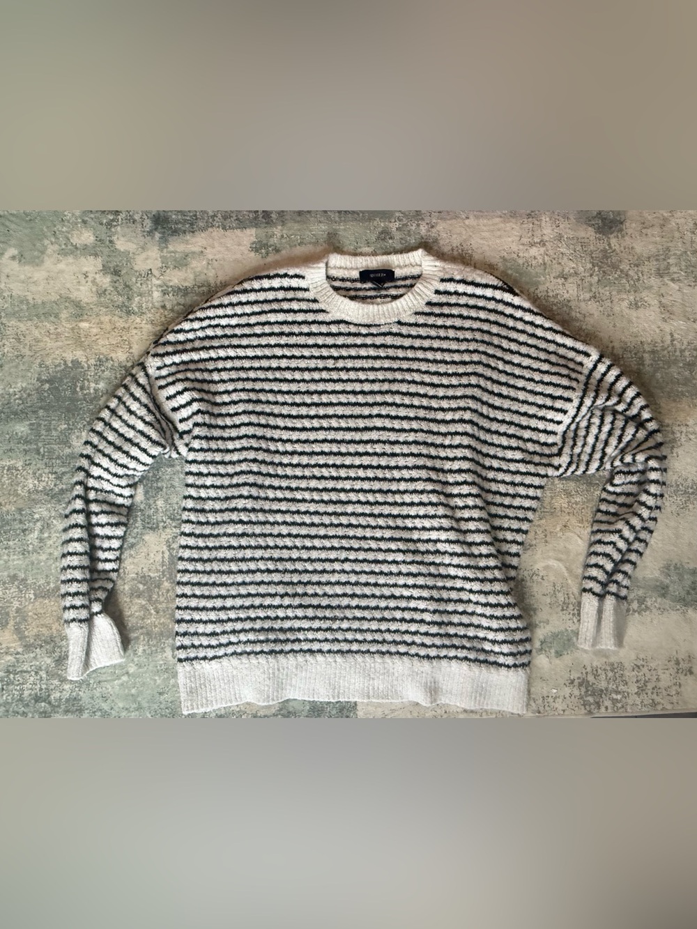 Forever 21+ Fuzzy Striped Sweater 1X Oversized